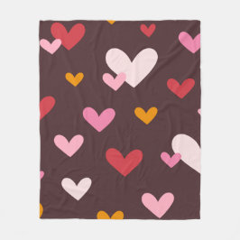 Hearts Aflutter Fleece Deken
