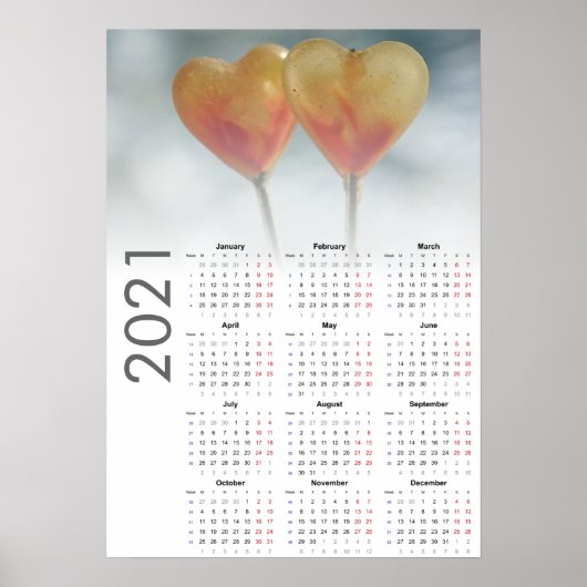 Hearts Agenda 2021 Poster - Maandag eerst (Voorkant)