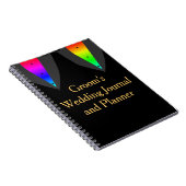 Hearts Aglow met Pride Gay Groom's Journal Notitieboek (Rechterzijde)