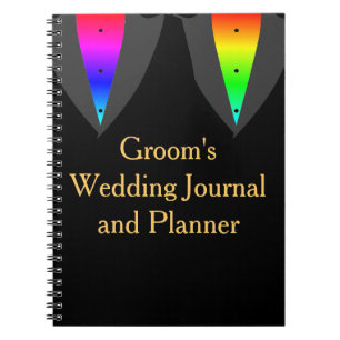 Hearts Aglow met Pride Gay Groom's Journal Notitieboek