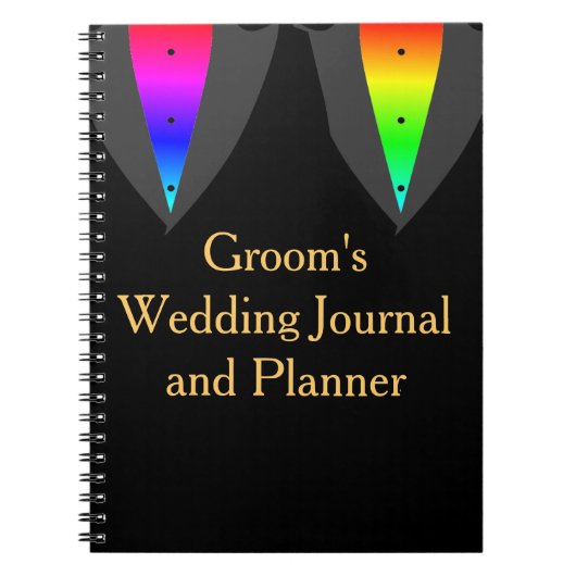 Hearts Aglow met Pride Gay Groom's Journal Notitieboek (Voorkant)