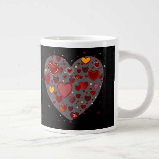 Hearts allover grote koffiekop (Rechts)
