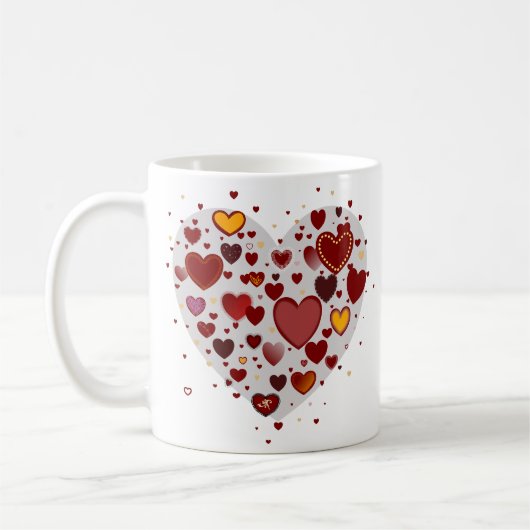 Hearts allover koffiemok (Links)
