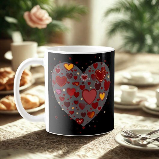 Hearts allover koffiemok