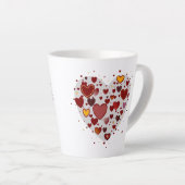 Hearts allover latte mok (Rechterhoek)