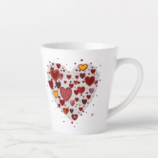 Hearts allover latte mok