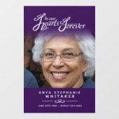 Hearts altijd begrafeniseerbetoon aan het herdenki raamsticker (Vel)