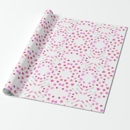 Hearts and Arrows Valentijnsdag Wrapping Paper Cadeaupapier