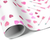 Hearts and Arrows Valentijnsdag Wrapping Paper Cadeaupapier (Rol Hoek)