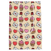 Hearts and Cupcakes Wrapping Paper Medium Cadeauzakje (Achterkant)