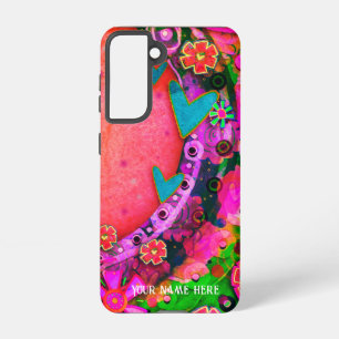 "Hearts and Flowers" Inspiron iPhone Case Samsung Galaxy Hoesje