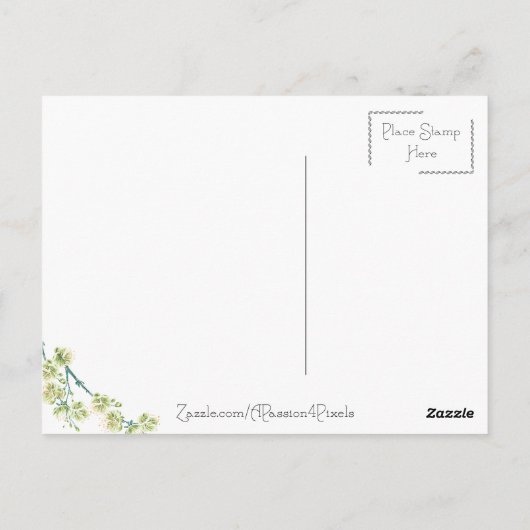 Hearts and Flowers Moederdag Briefkaart (Achterkant)