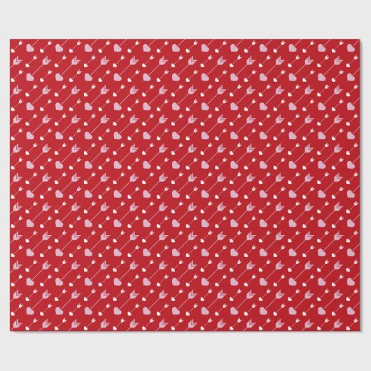 Hearts Arrow Wrapping Paper Cadeaupapier (Vlak)