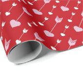 Hearts Arrow Wrapping Paper Cadeaupapier (Rol Hoek)