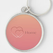 Hearts at Home: Zonsondergang Gradiënt Ombre Sleutelhanger (Voorkant)