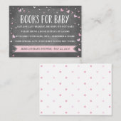 Hearts Baby Book Request schoolbord | Baby Shower Informatiekaartje (Voorkant / Achterkant)