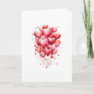 Hearts Balloon Romantic Love  Kaart