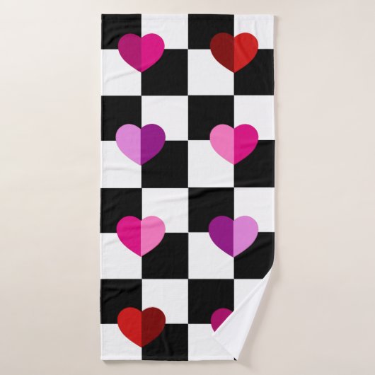 Hearts Bath Towel Badhanddoek (Badhanddoek)