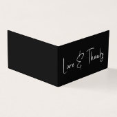 Hearts Black Weddenschap Klein Hartelijk dank voor Kaart (Buitenkant)