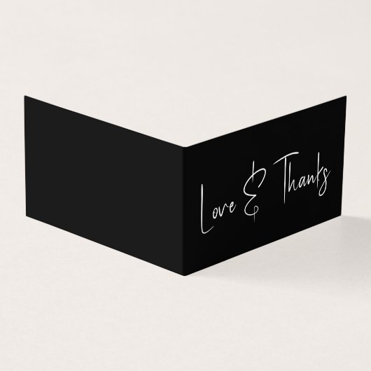 Hearts Black Weddenschap Klein Hartelijk dank voor Kaart (Buitenkant)