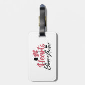 Hearts Bloom Anew - Inspirerend Bloemen Quote Bagagelabel (Achterkant verticaal)