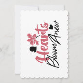 Hearts Bloom Anew - Inspirerend Bloemen Quote Feestdagenkaart (Voorkant)