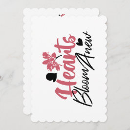 Hearts Bloom Anew - Inspirerend Bloemen Quote Feestdagenkaart