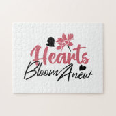 Hearts Bloom Anew - Inspirerend Bloemen Quote Legpuzzel (Horizontaal)