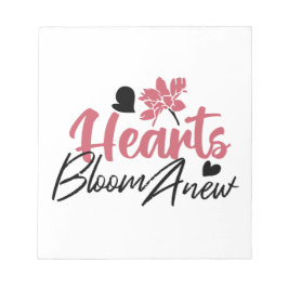 Hearts Bloom Anew - Inspirerend Bloemen Quote Notitieblok