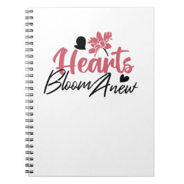Hearts Bloom Anew - Inspirerend Bloemen Quote Notitieboek