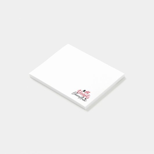 Hearts Bloom Anew - Inspirerend Bloemen Quote Post-it® Notes (Schuin)