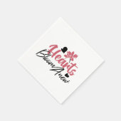 Hearts Bloom Anew - Inspirerend Bloemen Quote Servet (Hoek)