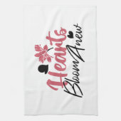 Hearts Bloom Anew - Inspirerend Bloemen Quote Theedoek (Verticaal)
