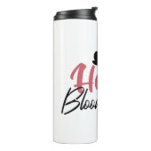 Hearts Bloom Anew - Inspirerend Bloemen Quote Thermosbeker (Gedraaid links)