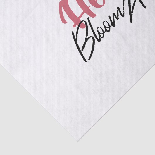 Hearts Bloom Anew - Inspirerend Bloemen Quote Tissuepapier (Detail)