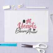 Hearts Bloom Anew - Inspirerend Bloemen Quote Tissuepapier (Craft)