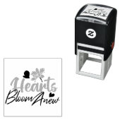 Hearts Bloom Anew - Inspirerend Bloemen Quote Zelfinktende Stempel (In situ)