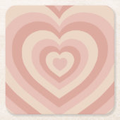 Hearts Blush Beige Kartonnen Onderzetters (Voorkant)