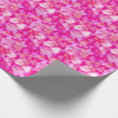Hearts Bokeh Pattern Pink Cadeaupapier (Hoek)