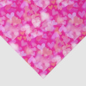 Hearts Bokeh Pattern Pink Tissuepapier (Detail)