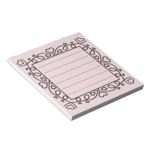 Hearts Border Notitieblok (Schuin)