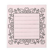 Hearts Border Notitieblok (Voorkant)