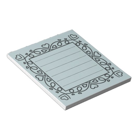 Hearts Border Notitieblok (Schuin)