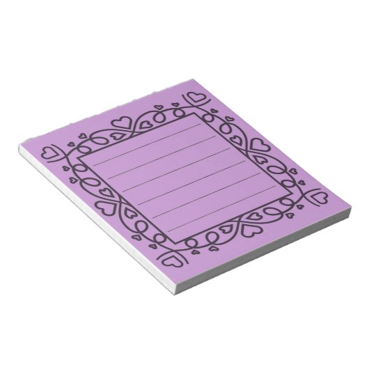 Hearts Border Notitieblok (Schuin)