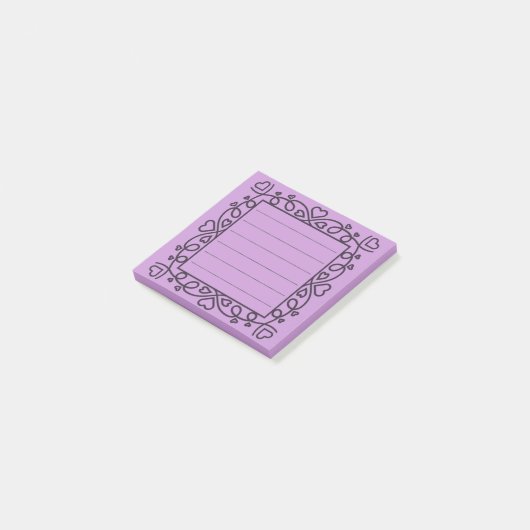 Hearts Border  Post-it® Notes (Schuin)