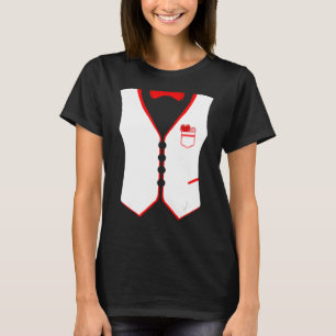Hearts Bow Stropdas en Waist Coa Valentijnsdag Cos T-shirt