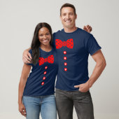 Hearts Bow Stropdas Suspenders Valentijnsdag T-shirt (Unisex)