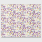 Hearts Branches Valentijn Flowers Love Pattern Cadeaupapier (Vlak)