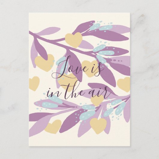 Hearts Branches Valentijnsdag Flowers Love Briefkaart (Voorkant)