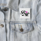 Hearts Bride T-shirts en geschenken Vierkante Button 5,1 Cm (In situ)
